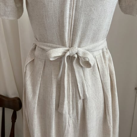 Vintage rose linen one-piece