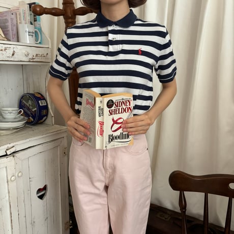 Used polo shirt<stripe>