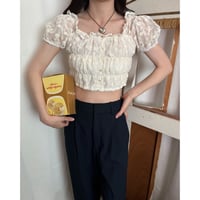 Vintage mini floral lace tops