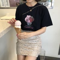 strawberry ice cream T <navy>