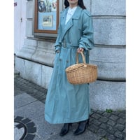 Vintage blue×green trench coat