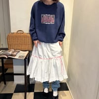 Vintage cotton lace ribbon skirt