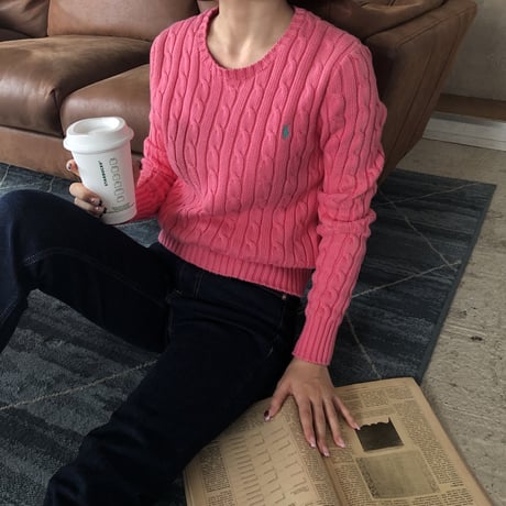 Used polo lovely pink knit