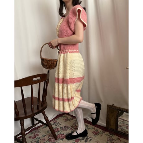 Vintage knit one-piece