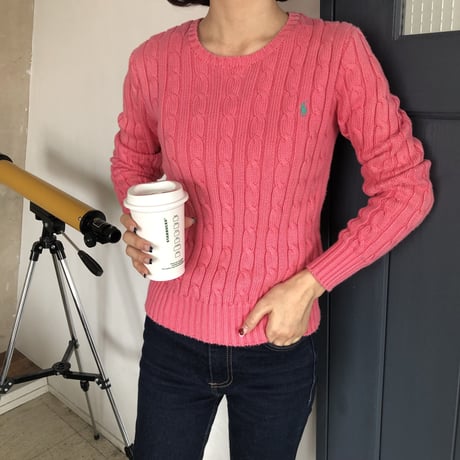 Used polo lovely pink knit