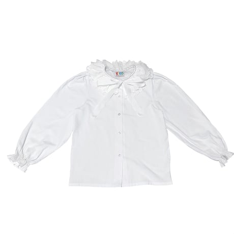 Heart lace ruffle blouse