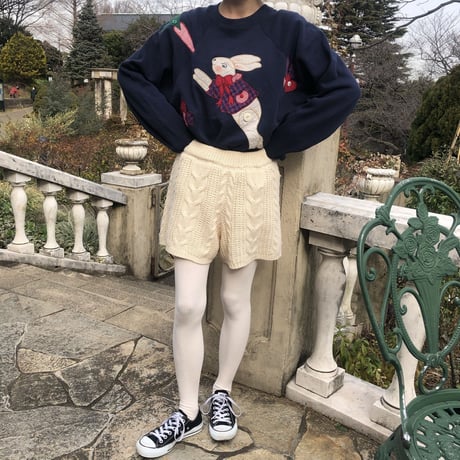 Navy lovely rabbit sweat