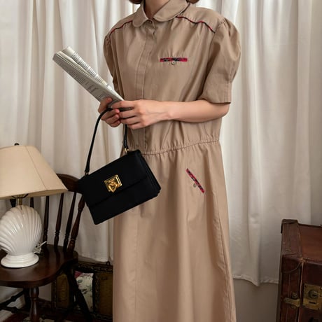 Vintage taran check line one-piece