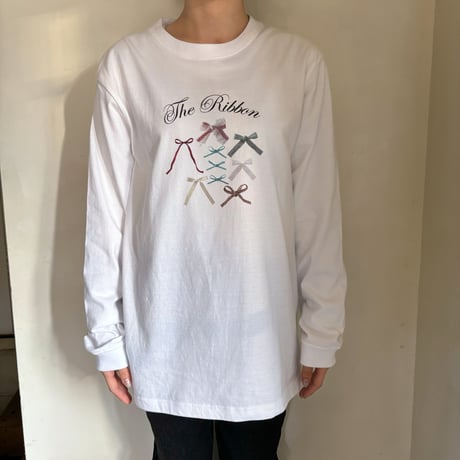 The ribbon T<lovely white>