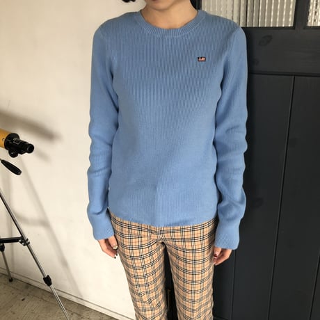 Used polo french blue rib knit