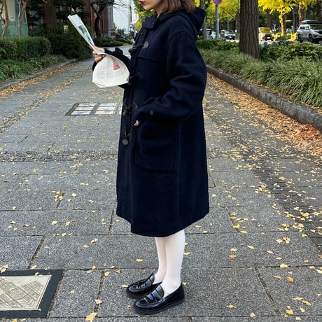 Vintage tartan check duffle coat