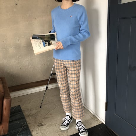 Used polo french blue rib knit