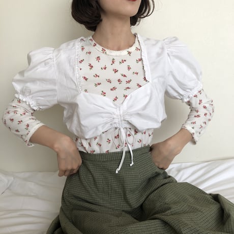 mini lace tyrol blouse