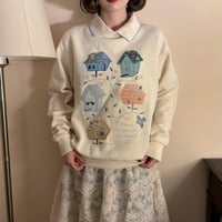 Vintage lovely home wappen collar sweat