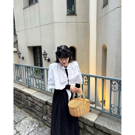 Vintage white embroidery cape