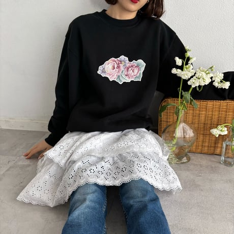 Vintage french floral wappen sweat
