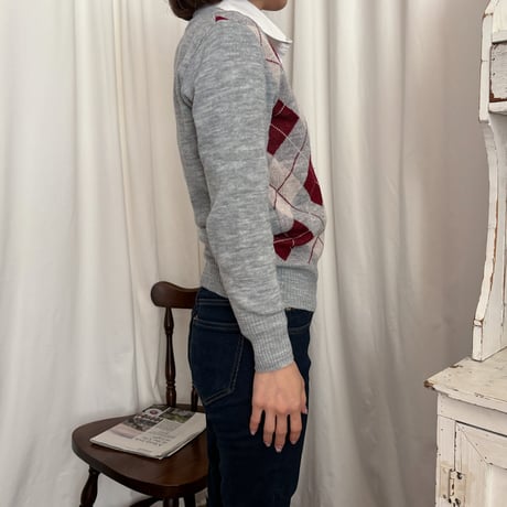 Vintage Fred perry argyle ckeck knit
