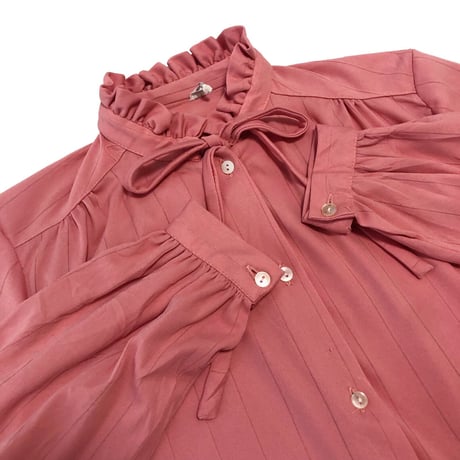 Orange pink stripe  blouse