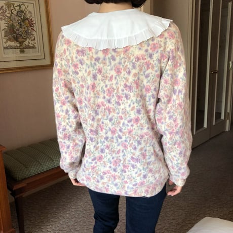 Vintage french floral pattern cardigan