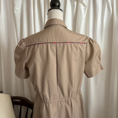Vintage taran check line one-piece