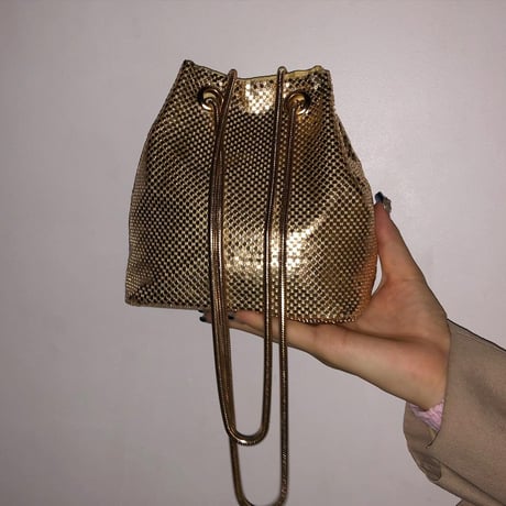 Gold mini hand bag