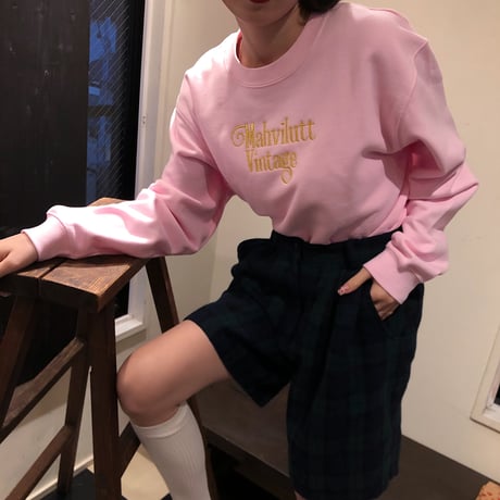 embroidery sweat pink