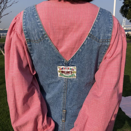 Denim mini overalls