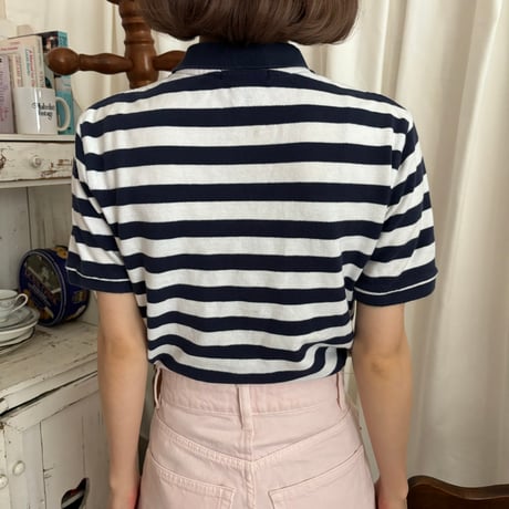 Used polo shirt<stripe>