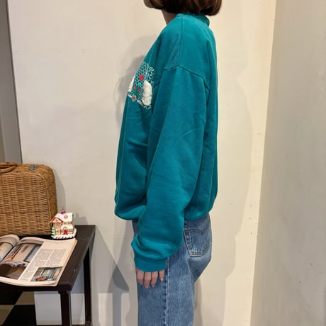 Vintage cat&heart green sweat