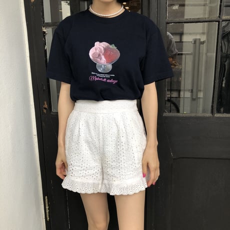 strawberry ice cream T <navy>