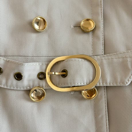 Vintage gold button trench coat