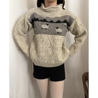 Vintage wool sheep knit
