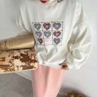 Vintage heart girly wappen sweat
