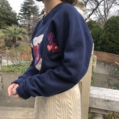 Navy lovely rabbit sweat