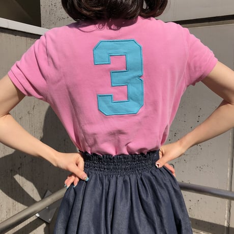 【Used polo shirt】『3』vivid pink