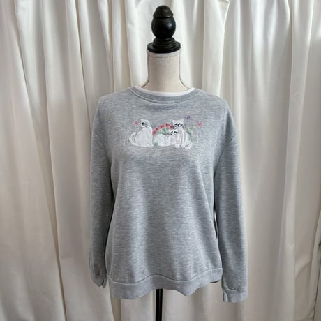 Vintage gray 3cat wappen sweat