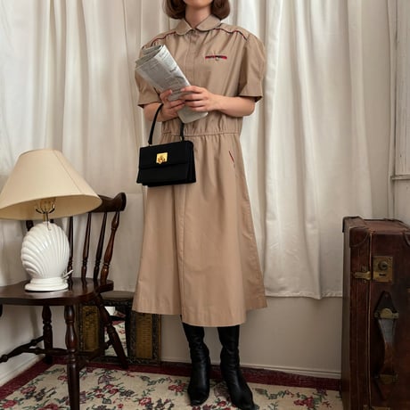 Vintage taran check line one-piece