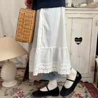 Vintage cotton floral lace skirt