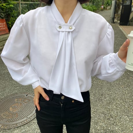 Vintage scarf tie blouse