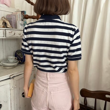 Used polo shirt<stripe>