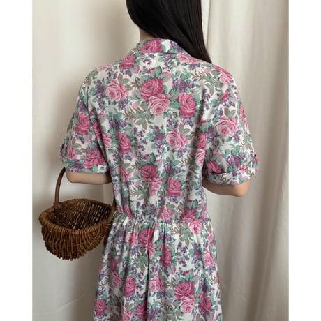Vintage floral pattern one-piece