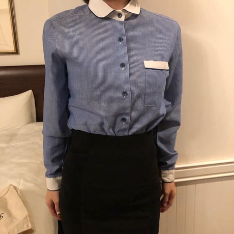Vintage lovely blue stripe shirt
