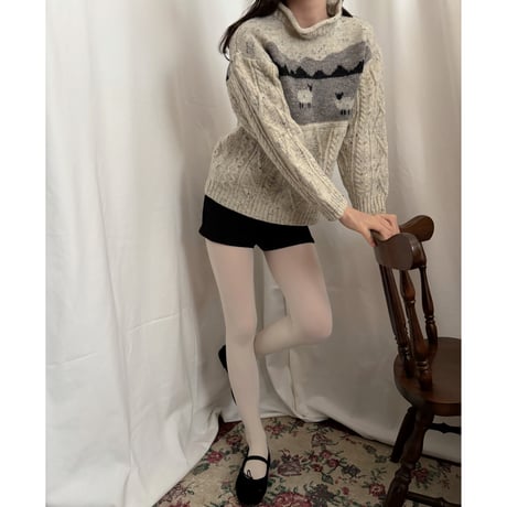 Vintage wool sheep knit