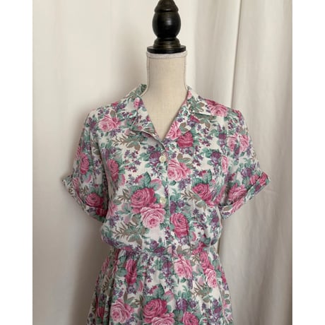 Vintage floral pattern one-piece