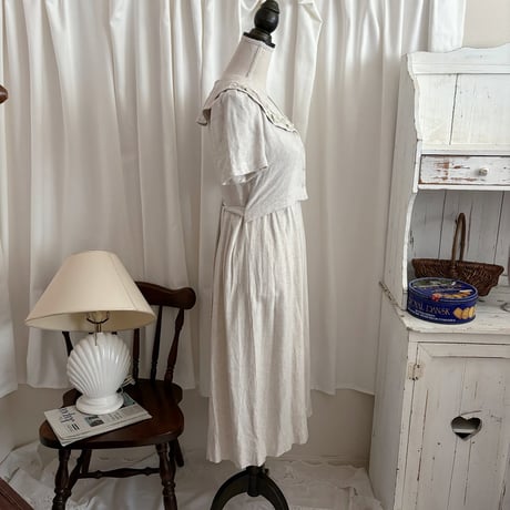 Vintage rose linen one-piece