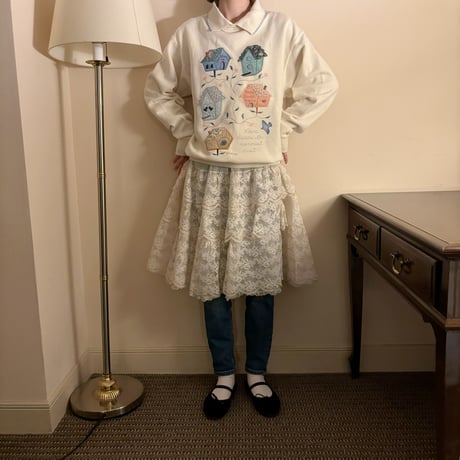 Vintage lovely home wappen collar sweat
