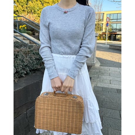 Vintage rose gray thermal tops(remake)