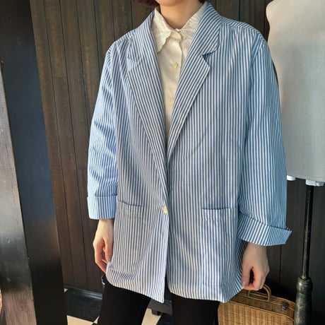 Vintage USA blue stripe spring jacket