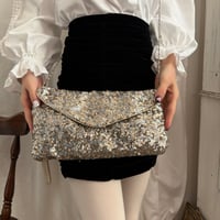 Vintage sequins chain bag