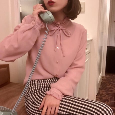 Berry pink frill blouse